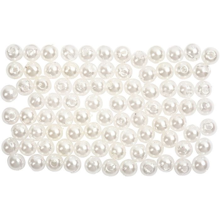 Vahahelmet, halk. 4 mm, aukon koko 0,7 mm, helmiäinen, 150 kpl/ 1 pkt