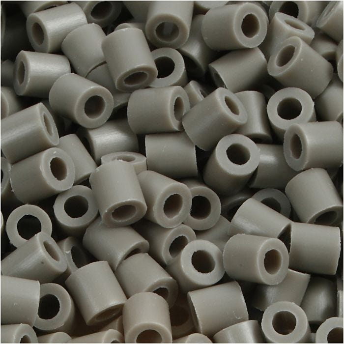 Nabbi- putkihelmet, koko 5x5 mm, aukon koko 2,5 mm, medium, tuhkanharmaa (32226), 6000 kpl/ 1 pkt