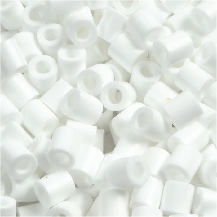 Nabbi- putkihelmet, 5x5 mm, 2,5 mm, medium, valkoinen (32221), 6000kpl/ 1 pkt