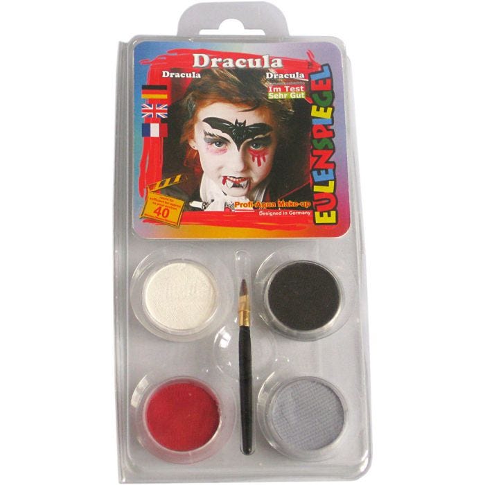 Kasvovärisetti, Dracula, värilajitelma, 1 set