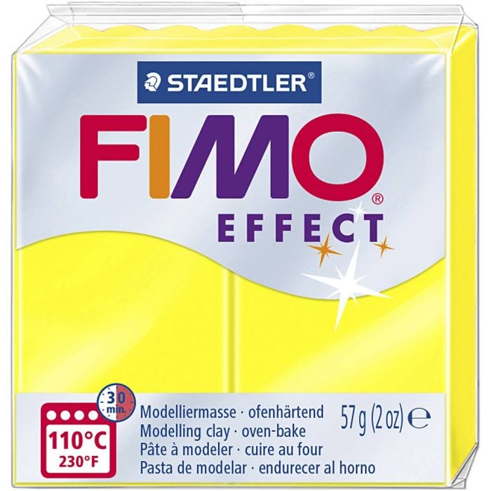 FIMO® Effect, neonkeltainen, 57 g/ 1 pkt