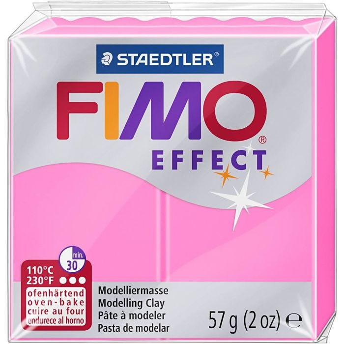 FIMO® Effect, neonpinkki, 57g/ 1 pkt