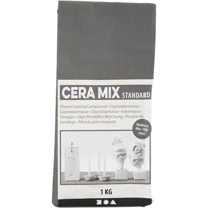 Cera-Mix Standard Kipsijauhe, vaaleanharmaa, 1 kg