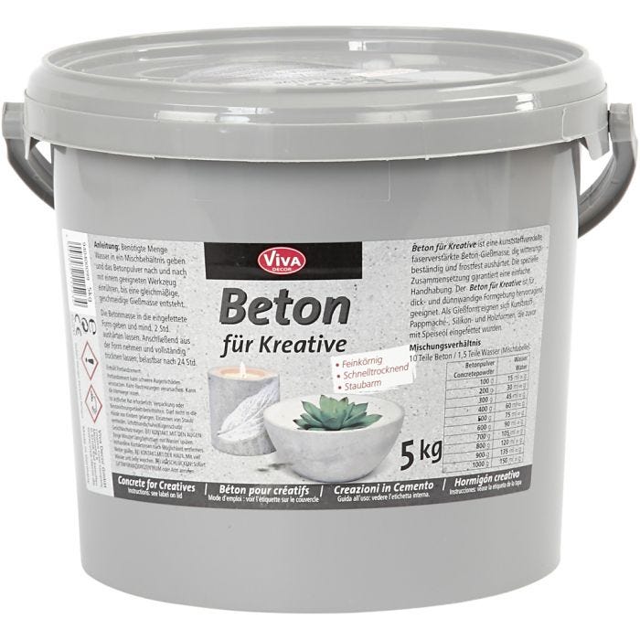 Askartelubetoni, harmaa, 5000 g/ 1 pkk