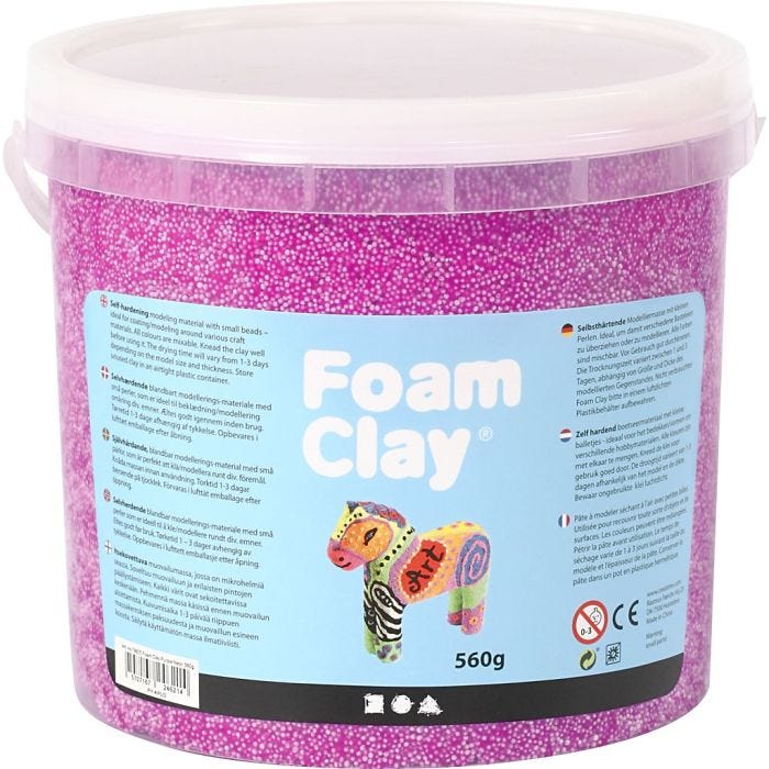 Foam Clay® Helmimassa, neonlila, 560 g/ 1 prk