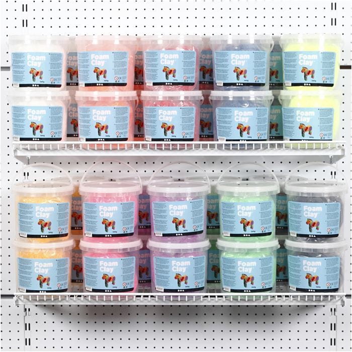 Foam Clay® Helmimassa, värilajitelma, 10 nippu/ 1 pkt