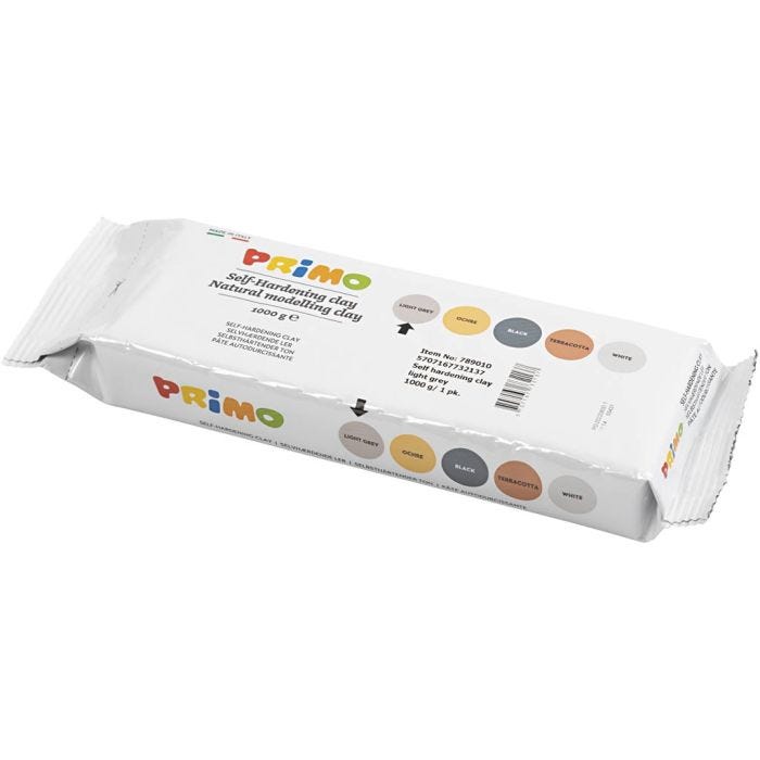 Itsekovettuva Savi, vaaleanharmaa, 1000 g/ 1 pkt