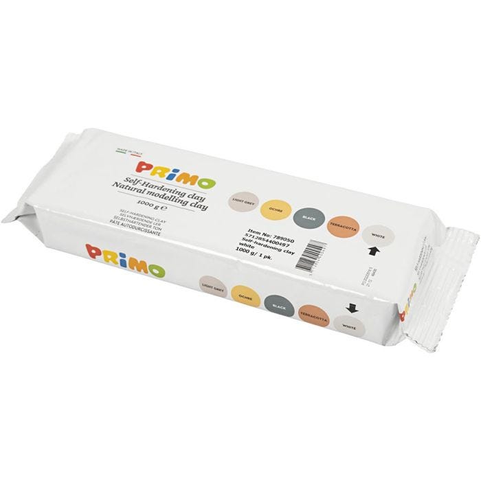 Itsekovettuva Savi, valkoinen, 1000 g/ 1 pkt