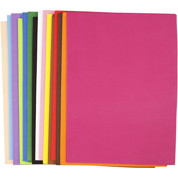 Softis, A3, arkki 297x420 mm, paksuus 2 mm, värilajitelma, 30laj/ 1 pkt