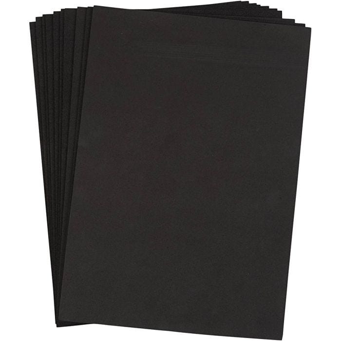 Softis, A4, arkki 210x297 mm, paksuus 2 mm, musta, 10 ark/ 1 pkt