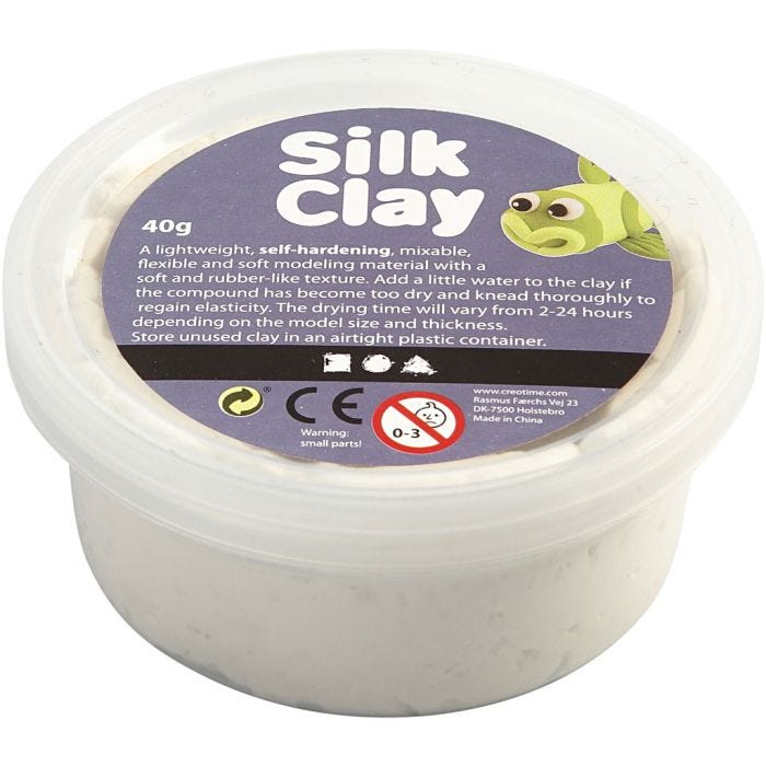 Silk Clay®, valkoinen, 40g/ 1 tb