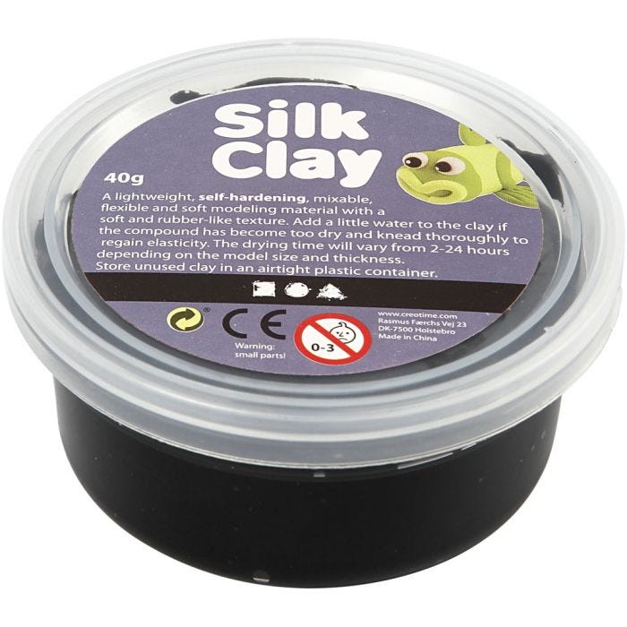 Silk Clay®, musta, 40 g/ 1 tb
