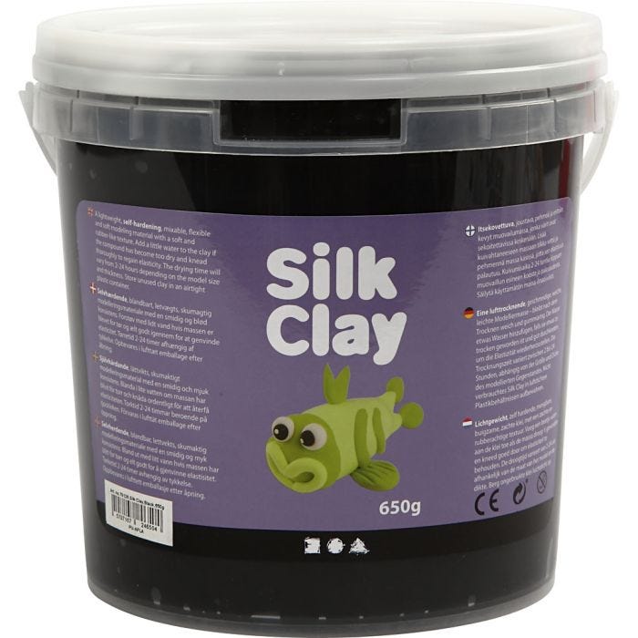 Silk Clay®, musta, 650 g/ 1 prk