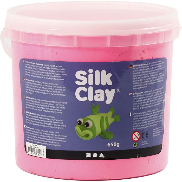 Silk Clay®, pinkki, 650g/ 1 prk