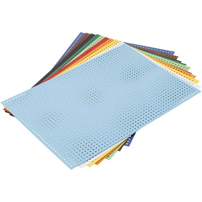 Ompelukartongit, koko 17,5x24,5 cm, värilajitelma, 10 ark/ 1 pkt