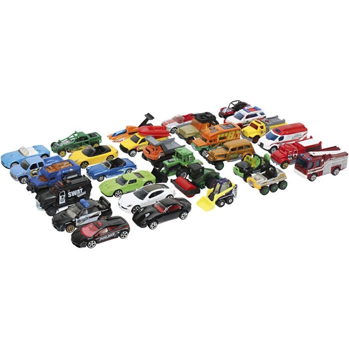 Matchbox Erikoisautot, koko 7,5 cm, Lajitelman sisältö voi vaihdella , 30 kpl/ 1 pkt