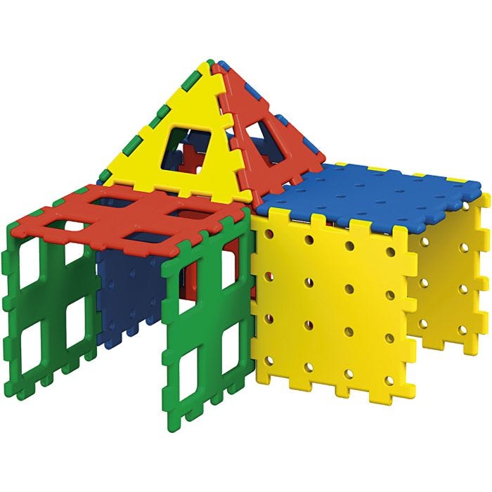 Polydron XL, koko 36-40 cm, 12 osaa/ 1 set