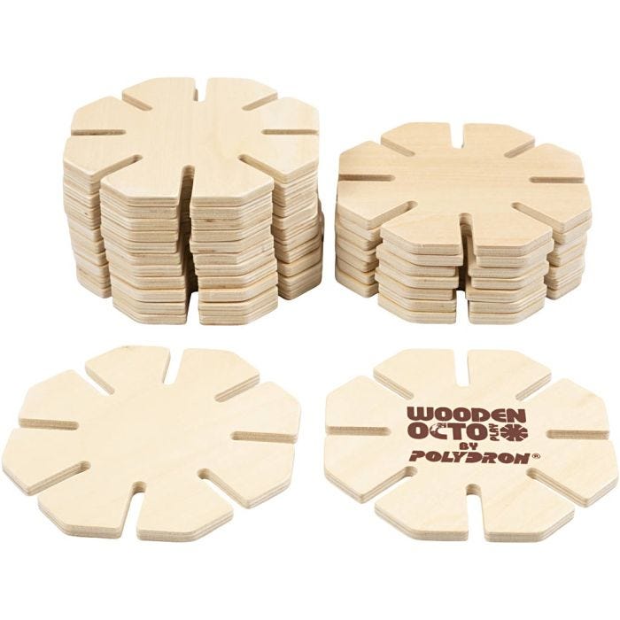 Polydron Octoplay Puinen Rakennussarja, halk. 12 cm, 20 osaa/ 1 set