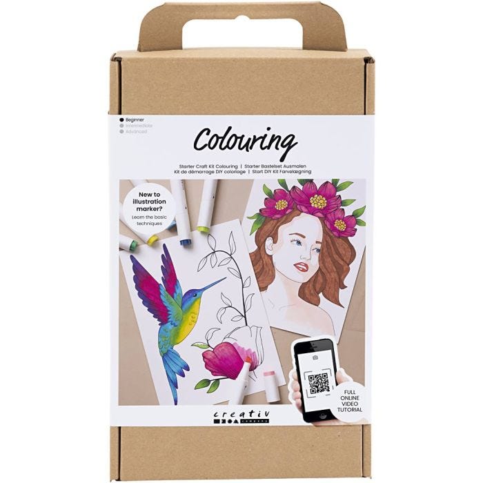 Aloituspakkaus Väritys, Fine line -tussi, 1 pkk/ 1 pkt