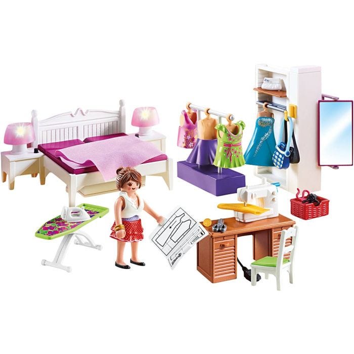 Playmobil-makuuhuone, jossa ompelunurkkaus, 67 osaa, 1 kpl/ 1 pkt