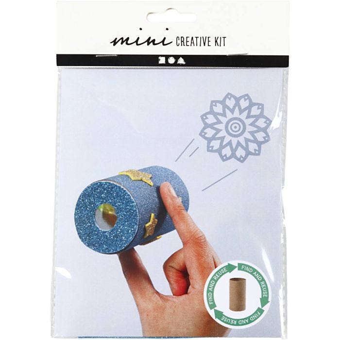 Askartelusetti Mini, Kaleidoskooppi WC-paperirullasta, 1 pkk/ 1 pkt