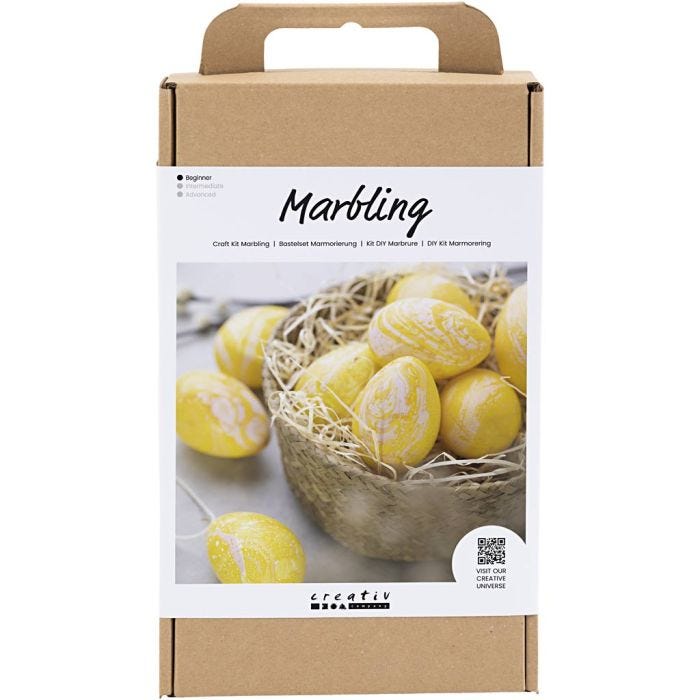 Askartelusetti Marmorointi, rosa, keltainen, 1 pkk/ 1 pkt