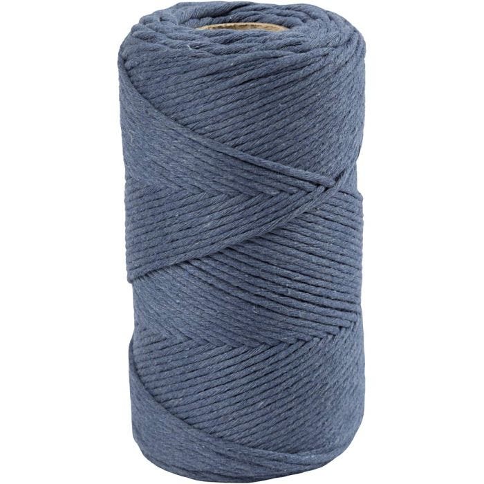 Makrameenyöri, Pit. 198 M, halk. 2 mm, sininen, 330 g/ 1 rll