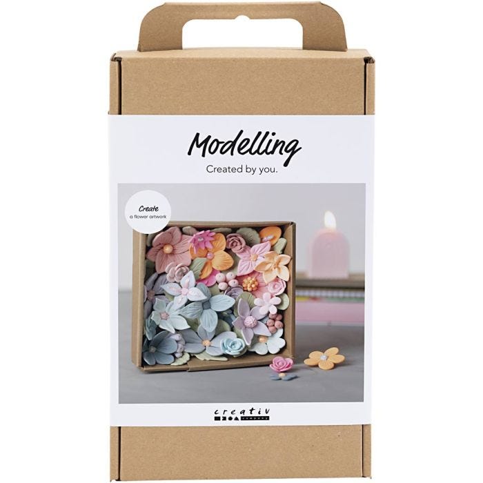 Askartelusetti Muovailu, Kukat, pastellivärit, 1 pkk/ 1 pkt