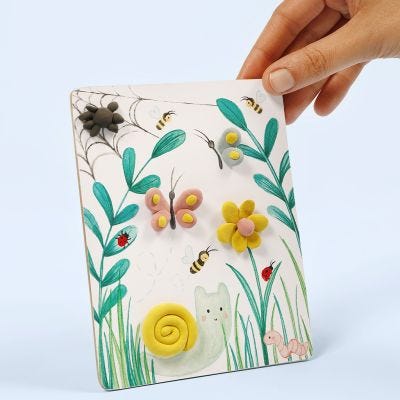 Silk Clay:lla koristeltu kuva
