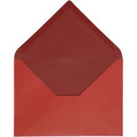 Kirjekuori, kirjekuoren koko 11,5x16 cm, 100 g, punainen/viininpunainen, 10 kpl/ 1 pkk