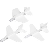 Lentokoneet, Pit. 11,5-12,5 cm, Lev: 11-12 cm, valkoinen, 3 kpl/ 1 pkk