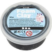 Foam Clay® Helmimassa, kimalle, musta, 35 g/ 1 tb