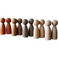 Peg People of the World – puuhahmot, Kork. 7,5 cm, värilajitelma, 10 kpl/ 1 pkk